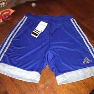 Adidas women’s glory soccer shorts new S, blue